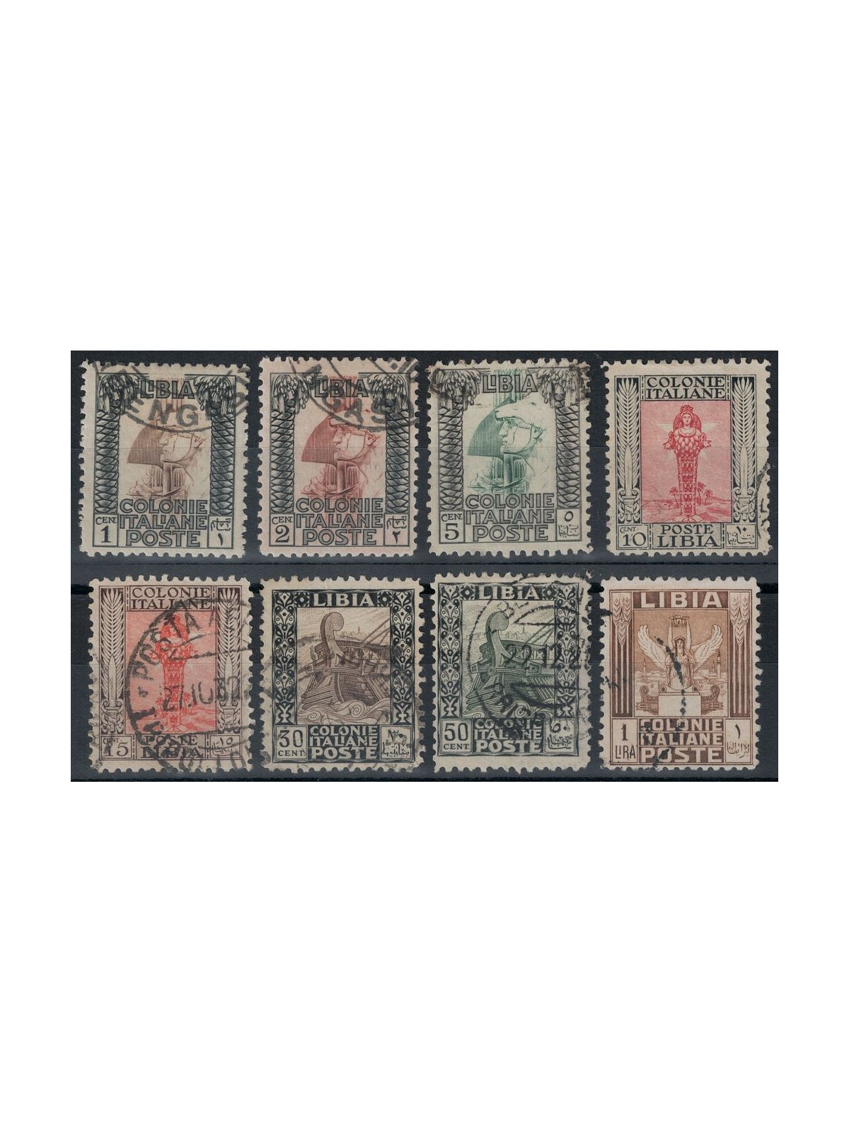LIBIA 1926-30 Serie Pittorica 8v us