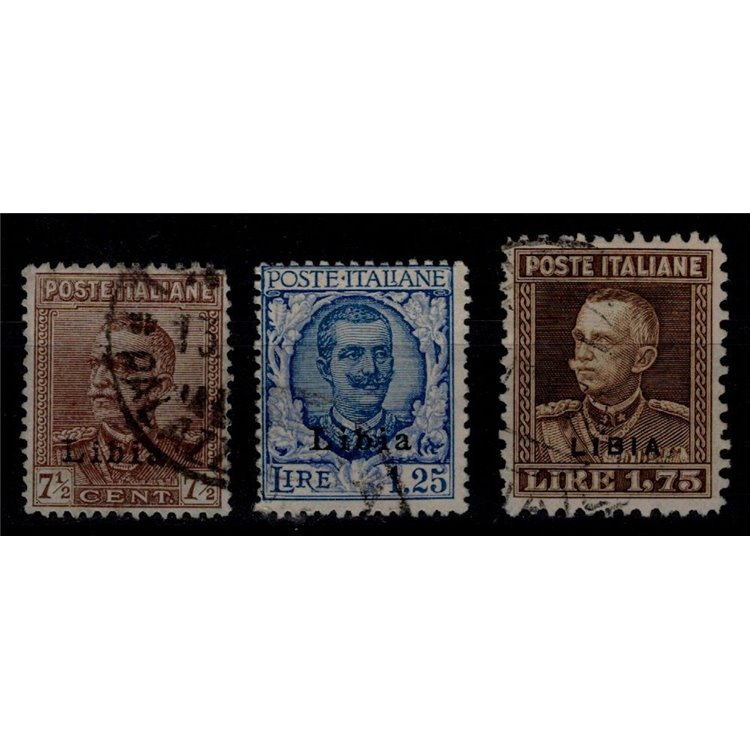 LIBIA 1928-29 Serie ordinaria 3v us