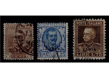 LIBYA 1928-29 Ordinary series 3v us