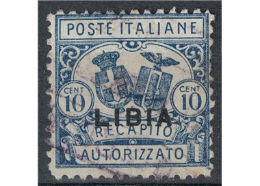 LIBIA 1929 Recapito autorizzato dent. 11 us