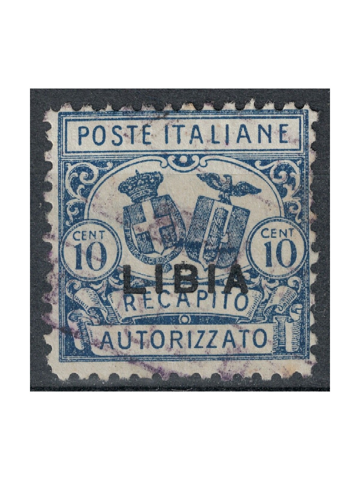 LIBYA 1929 Authorized delivery dent. 11 us