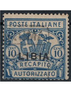 LIBYA 1929 Authorized delivery dent. 14 us