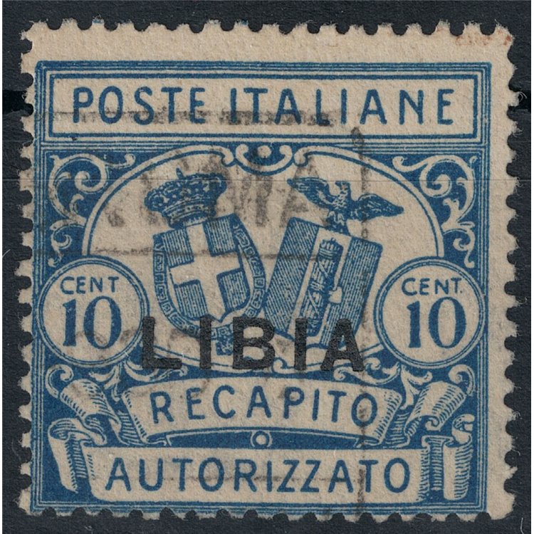 LIBYA 1929 Authorized delivery dent. 14 us