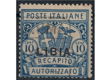 LIBYA 1929 Authorized delivery dent. 14 us