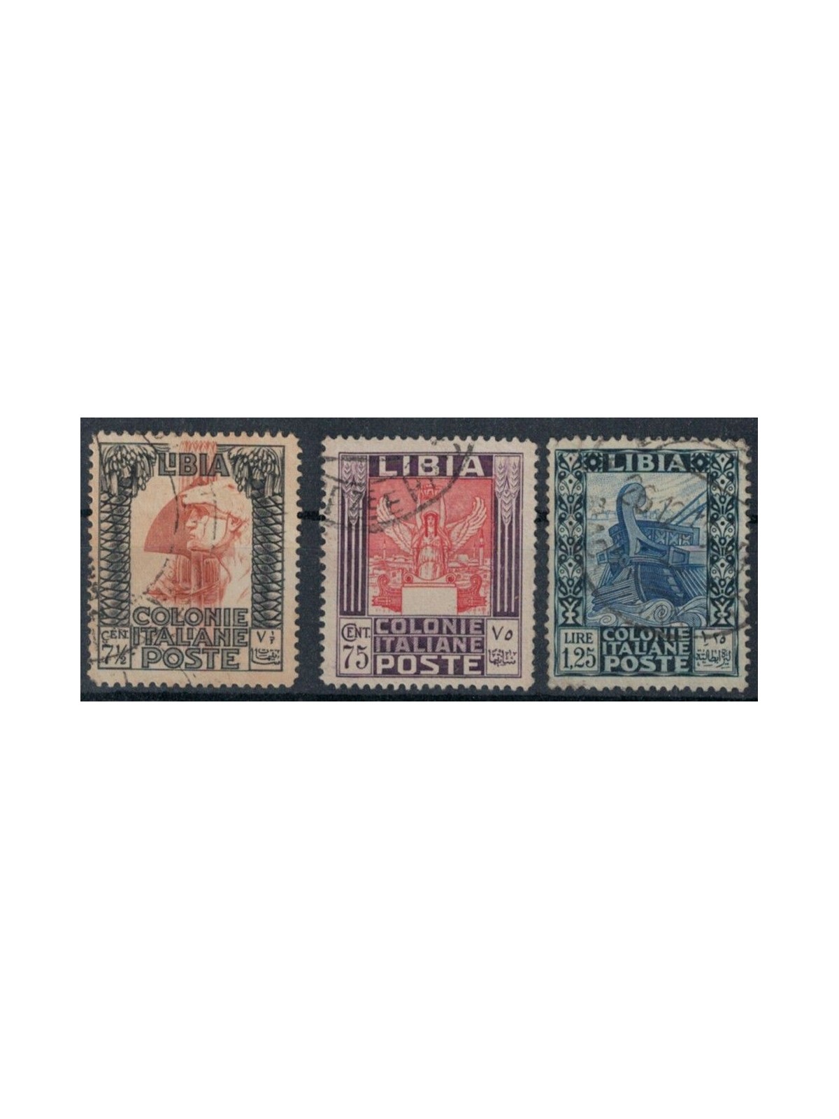 LIBIA 1931 Serie Pittorica 3v us
