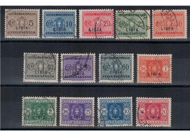 LIBIA 1934 Segnatasse 13v us