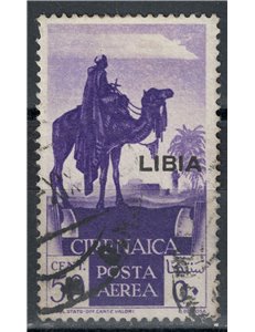 LIBIA 1936 Posta aerea 50c violetto us