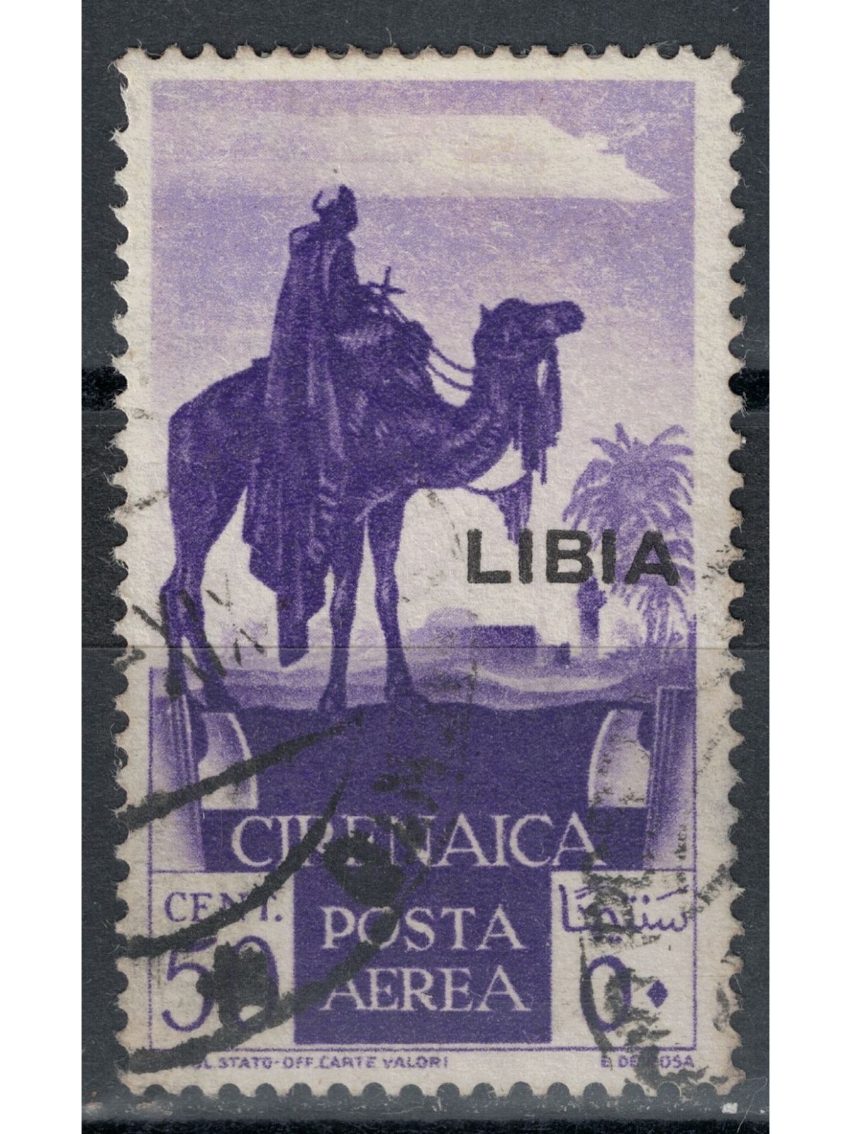 LIBYA 1936 Airmail 50c violet US