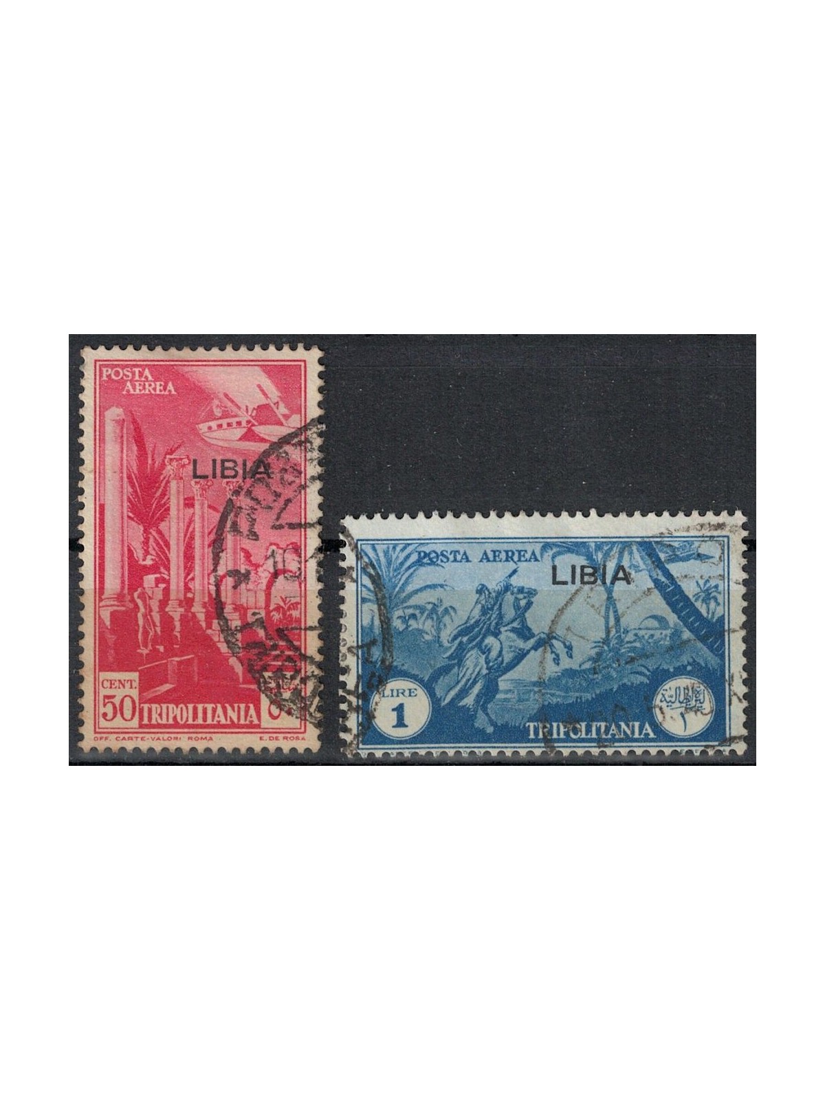 LIBYA 1937-41 Tripolitania Airmail 2v us