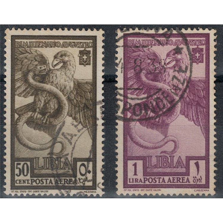 LIBYA 1938 Augustus (airmail) 2v us