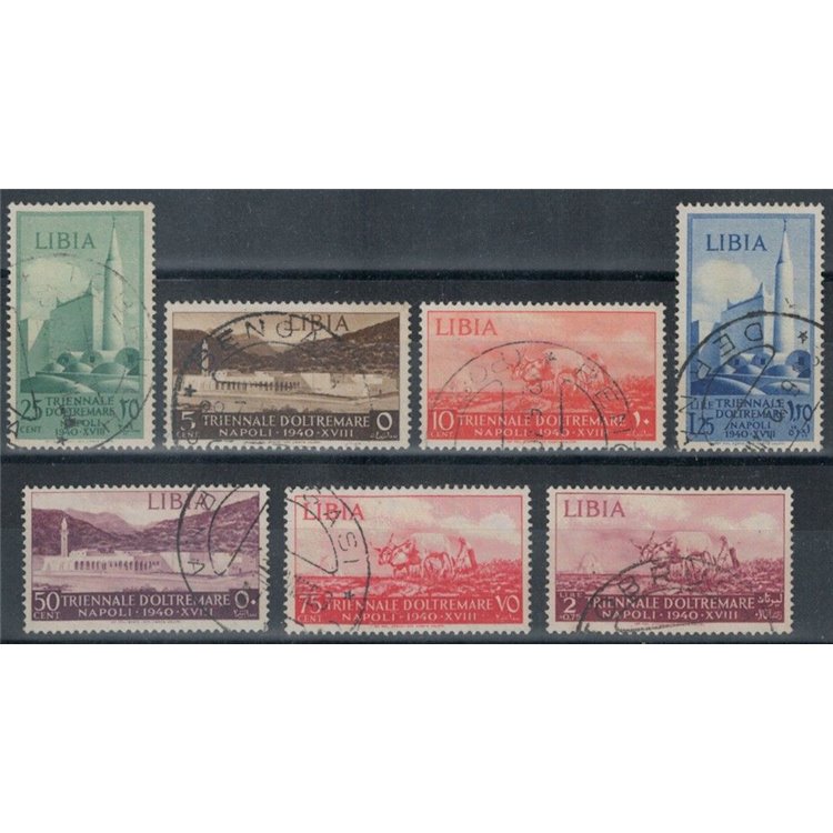 LIBYA 1940 Overseas Triennial Exhibition 7v us