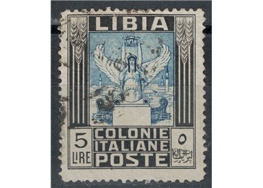 LIBYA 1940 Pictorial Series 5£ black and blue us