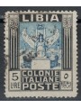 LIBIA 1940 Serie Pittorica 5£ nero e azzurro us