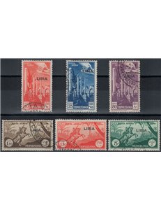 LIBIA 1941 Posta aerea di Tripolitania soprastampata 6v us