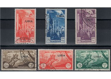 LIBYA 1941 Tripolitania Airmail overprinted 6v us