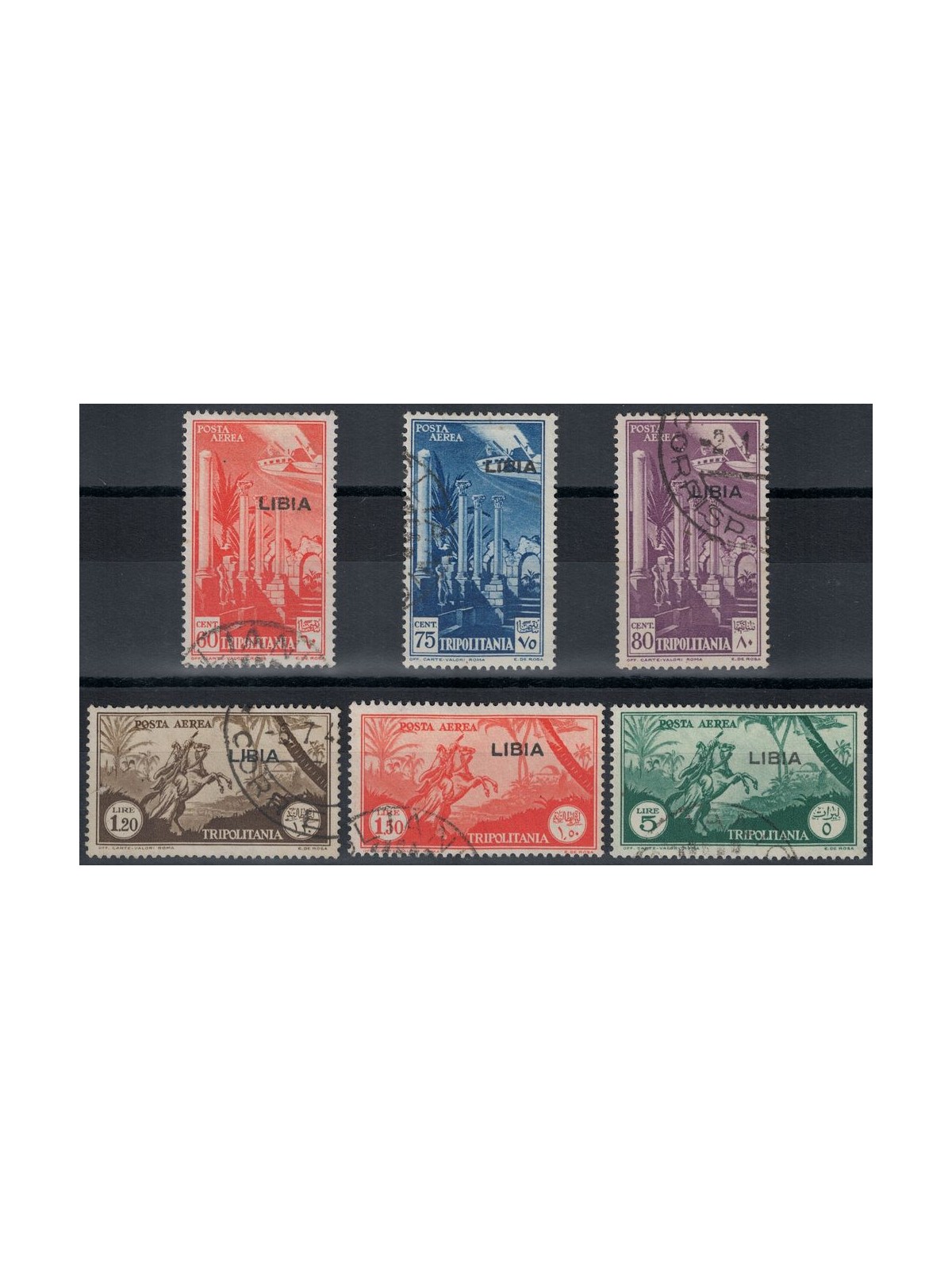 LIBYA 1941 Tripolitania Airmail overprinted 6v us