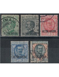 OLTRE GIUBA 1925-26 Ordinary series 5v us