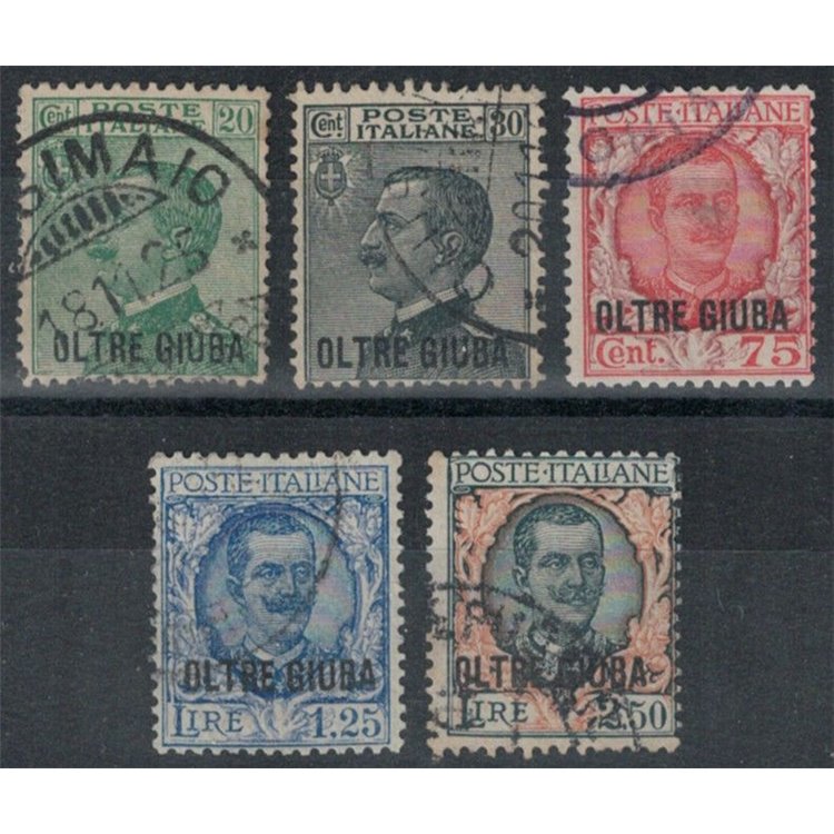 OLTRE GIUBA 1925-26 Serie ordinaria 5v us