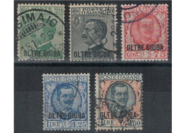 OLTRE GIUBA 1925-26 Serie ordinaria 5v us
