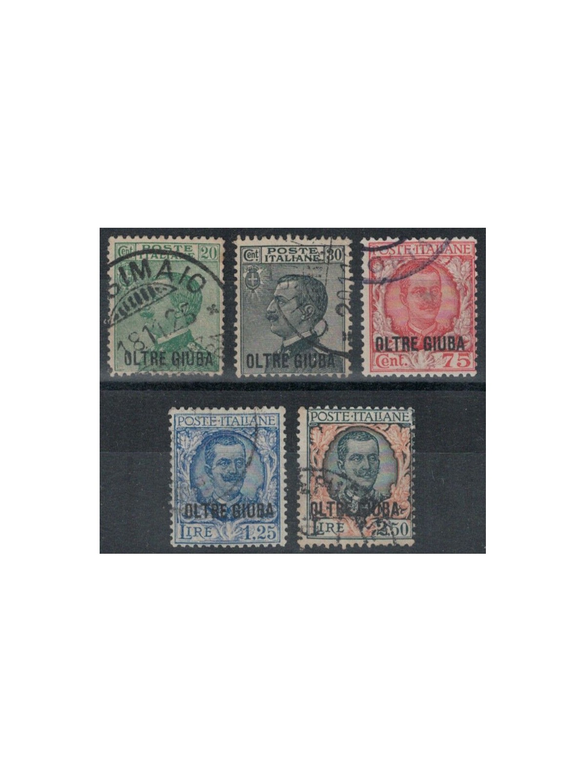OLTRE GIUBA 1925-26 Serie ordinaria 5v us