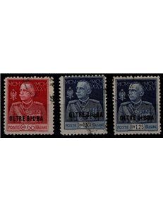 OLTRE GIUBA 1925-26 Giubileo del Re dent. 11 3v us
