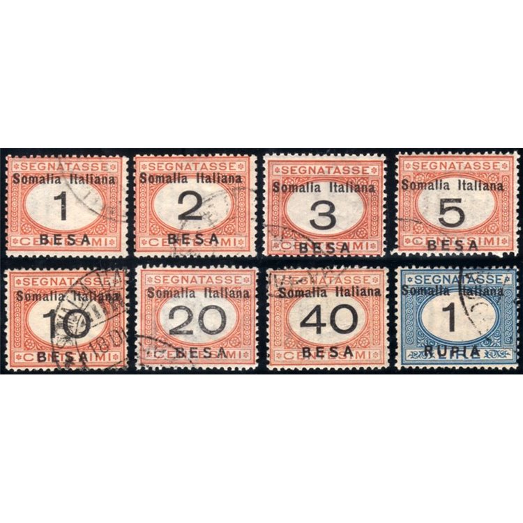 SOMALIA ITALIANA 1923 Segnatasse 8v us