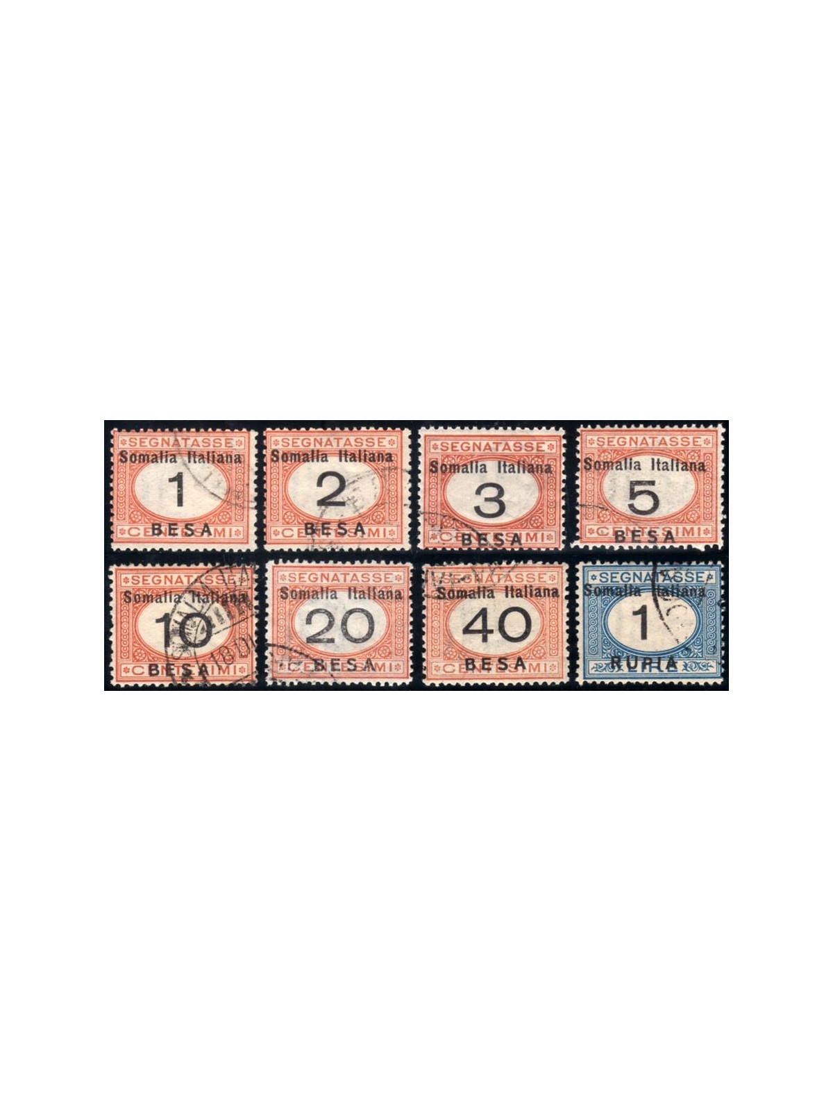 SOMALIA ITALIANA 1923 Segnatasse 8v us