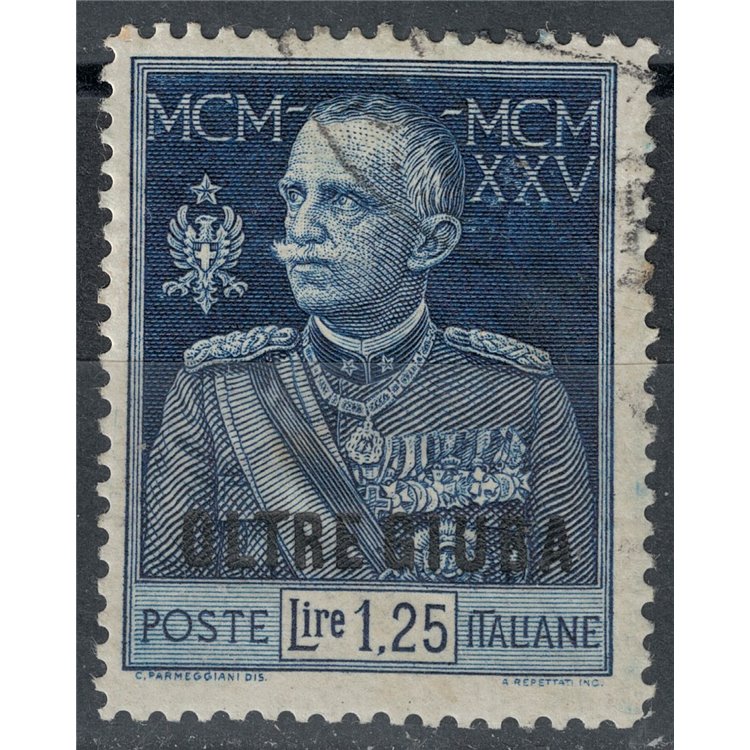 OLTRE GIUBA 1925-26 Giubileo del Re 1,25£ dent. 13¼ us