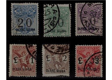 OLTRE GIUBA 1925 Segnatasse vaglia 6v us ©