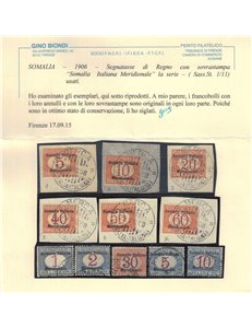 SOMALIA ITALIANA 1906 Segnatasse 11v us ©