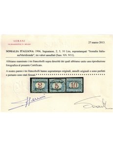 SOMALIA ITALIANA 1906 Segnatasse 11v us ©