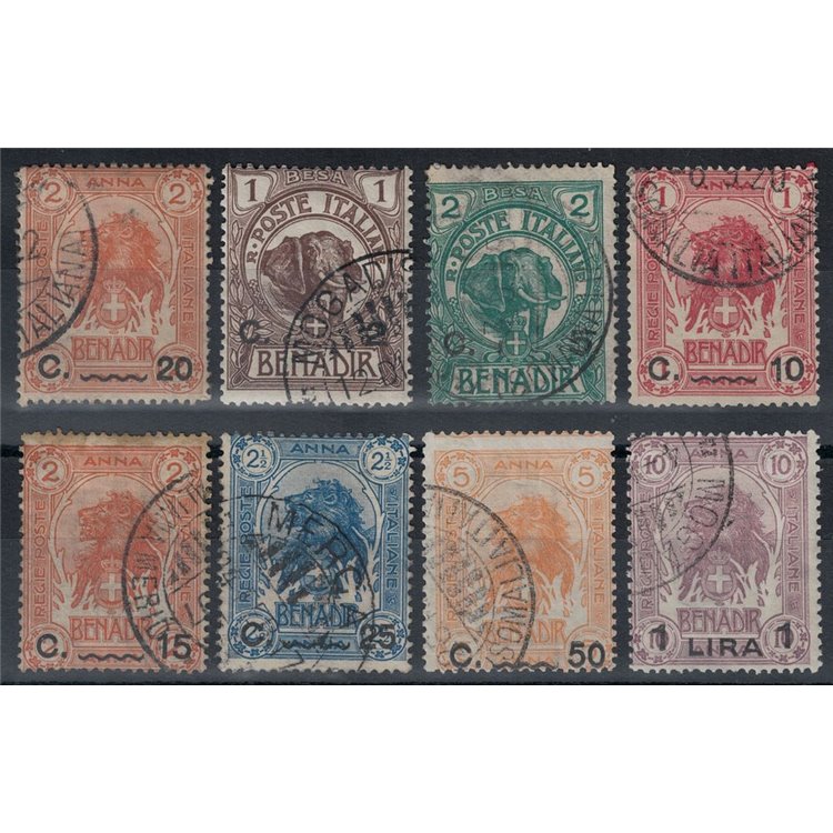 SOMALIA ITALIANA 1906-16 Serie ordinaria 8v us
