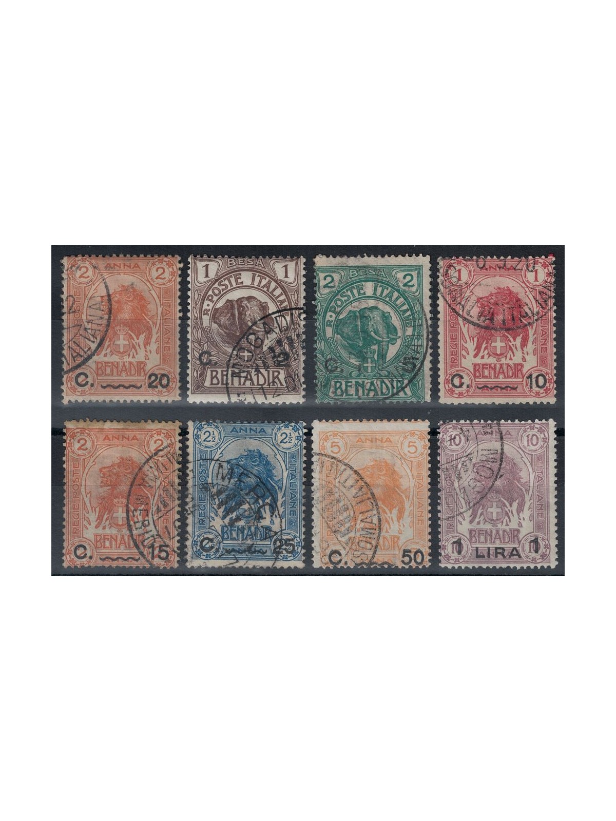 SOMALIA ITALIANA 1906-16 Serie ordinaria 8v us