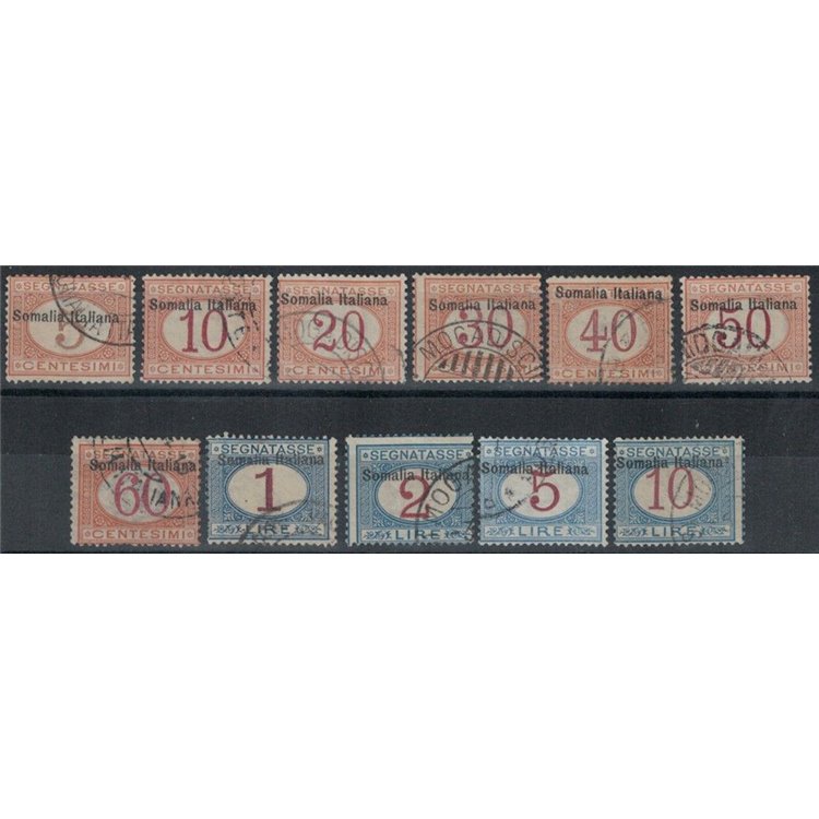 SOMALIA ITALIANA 1909 Segnatasse 11v us