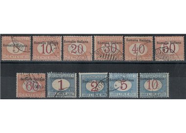 ITALIAN SOMALIA 1909 Postage Due 11v us