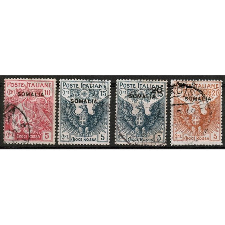 ITALIAN SOMALIA 1916 Red Cross 4v us