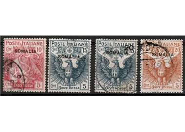 ITALIAN SOMALIA 1916 Red Cross 4v us