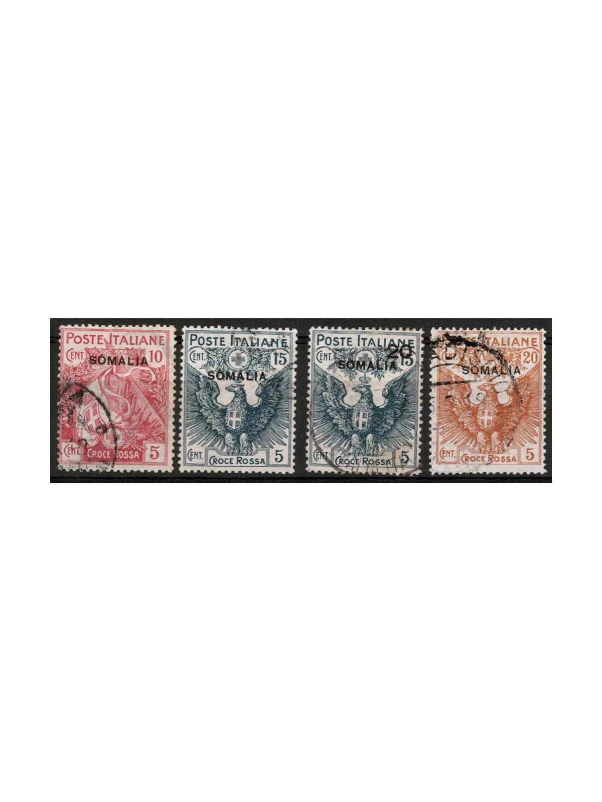 SOMALIA ITALIANA 1916 Croce Rossa 4v us