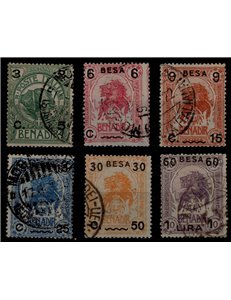 ITALIAN SOMALIA 1922 Ordinary series in besa 6v us