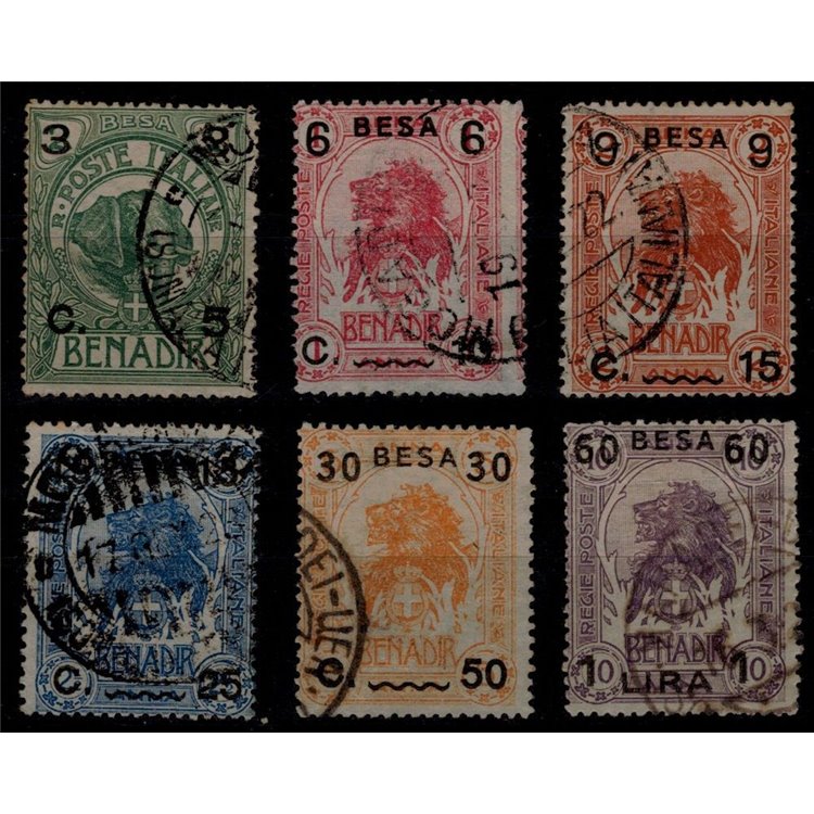 ITALIAN SOMALIA 1922 Ordinary series in besa 6v us