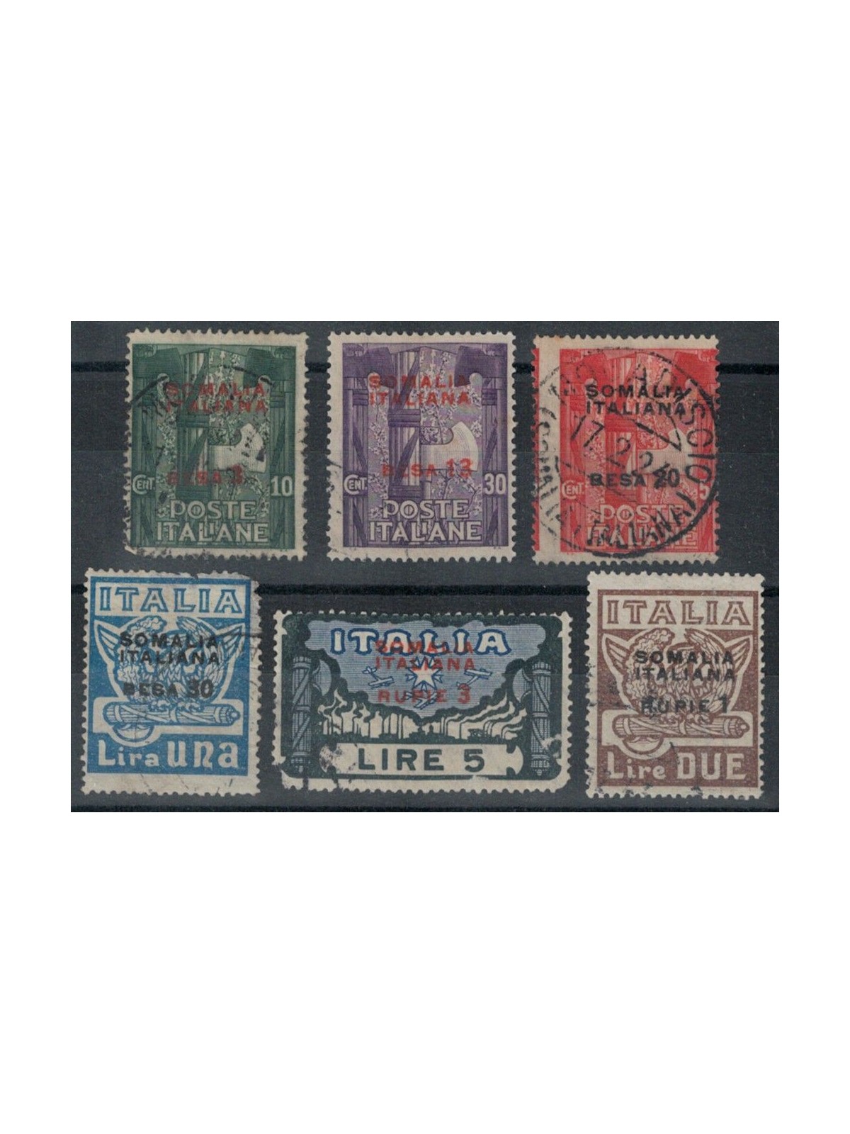 SOMALIA ITALIANA 1923 Marcia su Roma 6v us