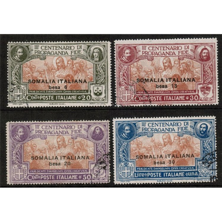 SOMALIA ITALIANA 1923 Propaganda Fide 4v us