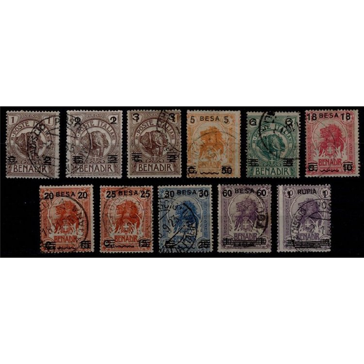 SOMALIA ITALIANA 1923 Serie ordinaria in besa 11v us