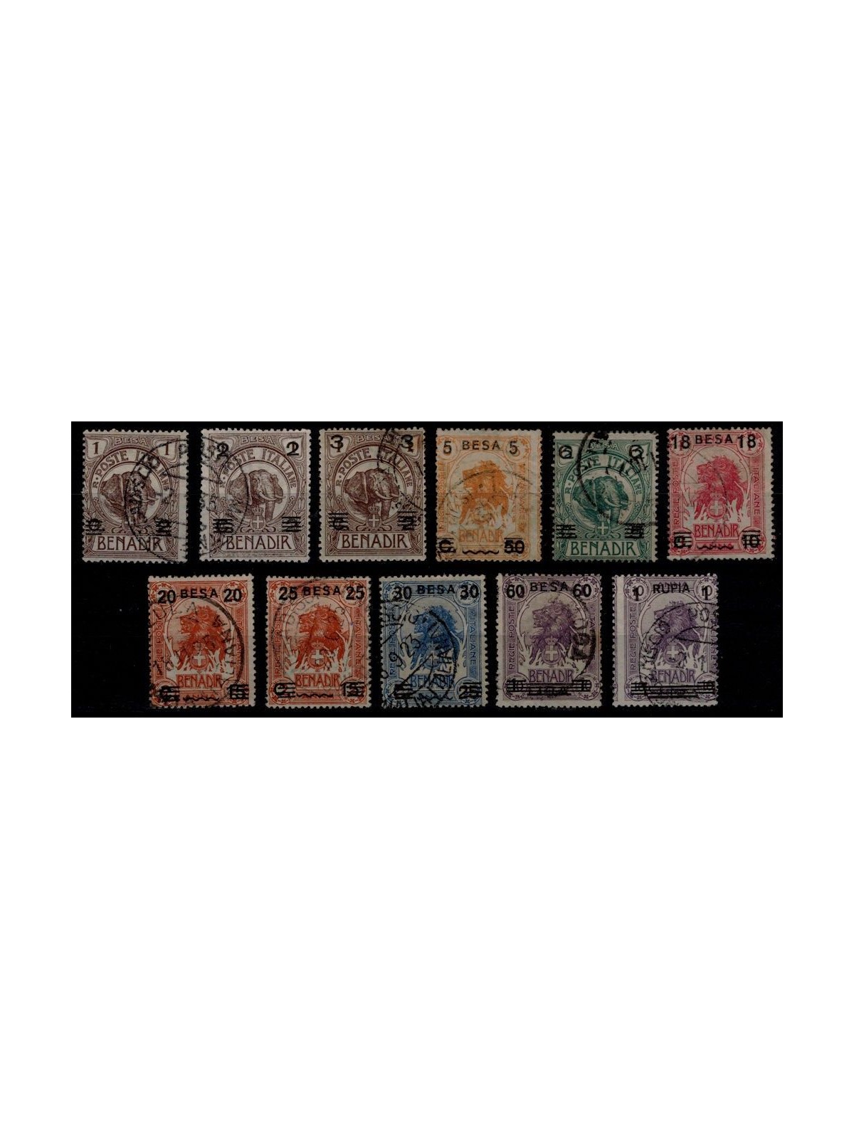 SOMALIA ITALIANA 1923 Serie ordinaria in besa 11v us