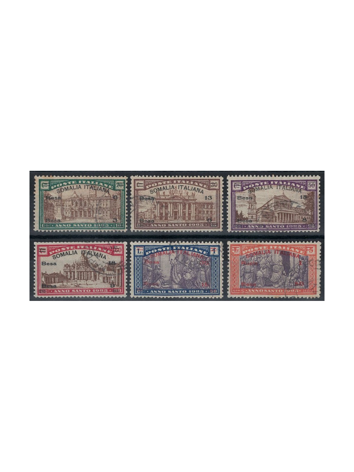 ITALIAN SOMALIA 1925 Holy Year 6v us