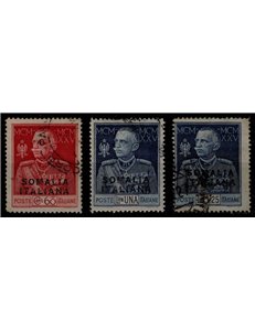 SOMALIA ITALIANA 1925-26 Giubileo del Re dent. 13½ 3v us