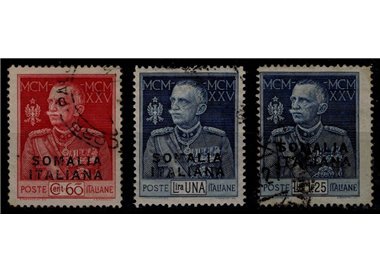 SOMALIA ITALIANA 1925-26 Giubileo del Re dent. 13½ 3v us