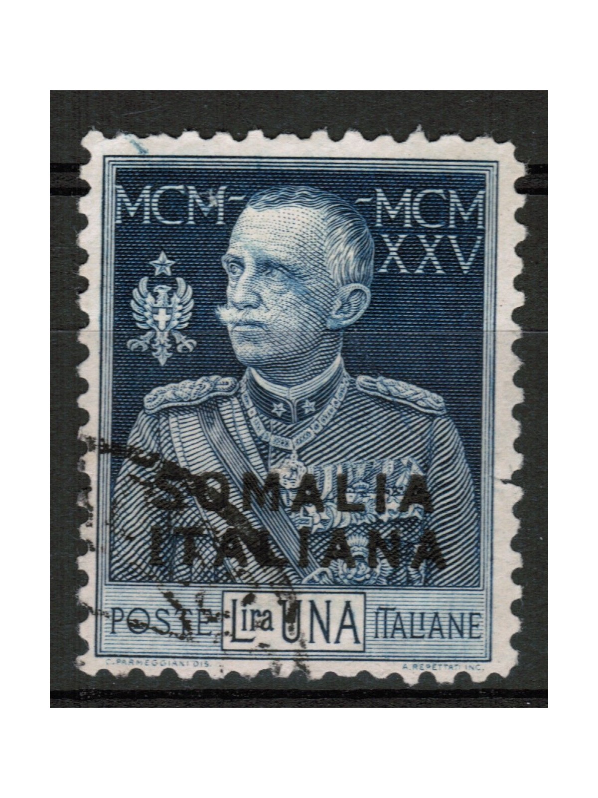 SOMALIA ITALIANA 1925-26 Giubileo del Re 1£ dent. 11 us