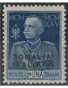 SOMALIA ITALIANA 1925-26 Giubileo del Re 1₤ dent. 11 us