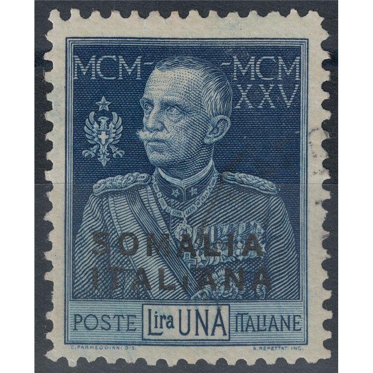 SOMALIA ITALIANA 1925-26 Giubileo del Re 1₤ dent. 11 us